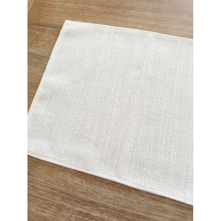 White Acrylic Rectangle Indoor Outdoor Placemat
