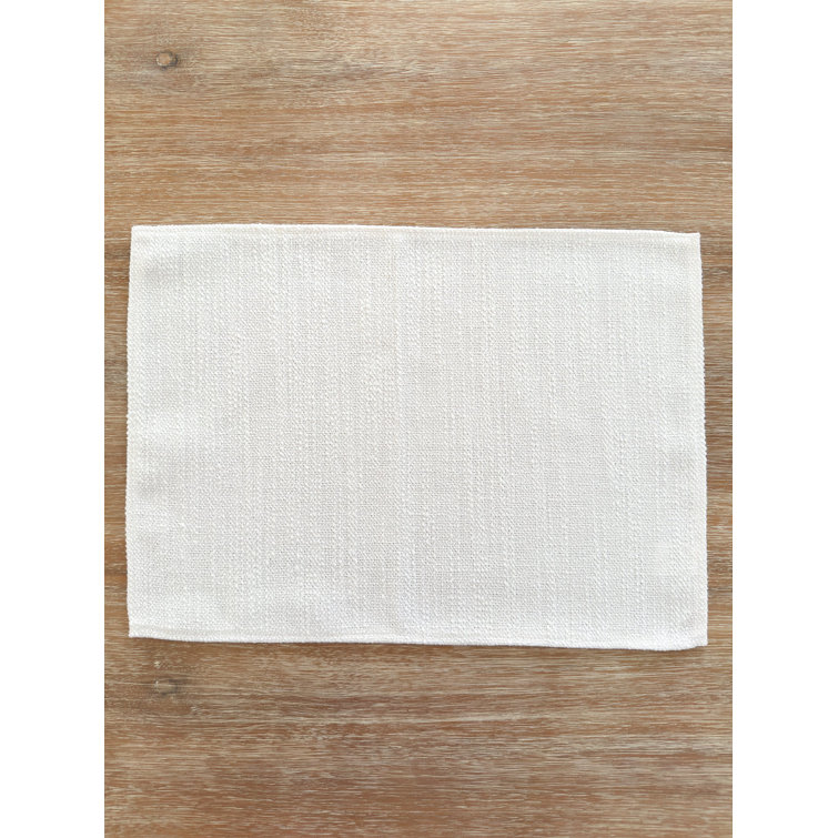 White Acrylic Rectangle Indoor Outdoor Placemat