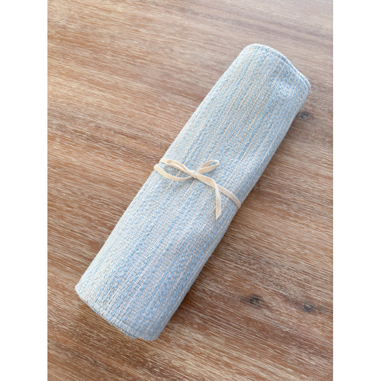 Anaya Light Blue Plastic Indoor Outdoor Table Runner