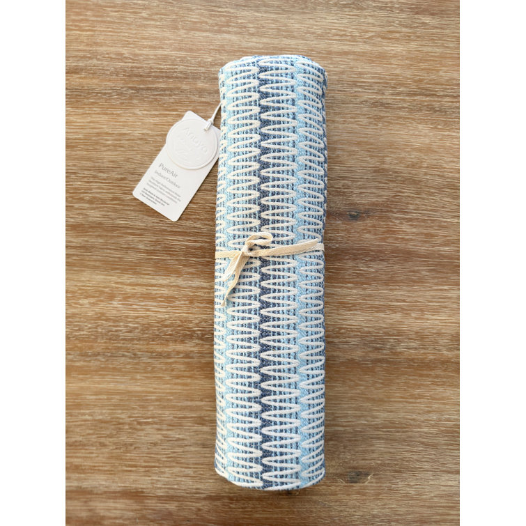 Anaya Blue Patterned Plastic Indoor Outdoor Table Runner
