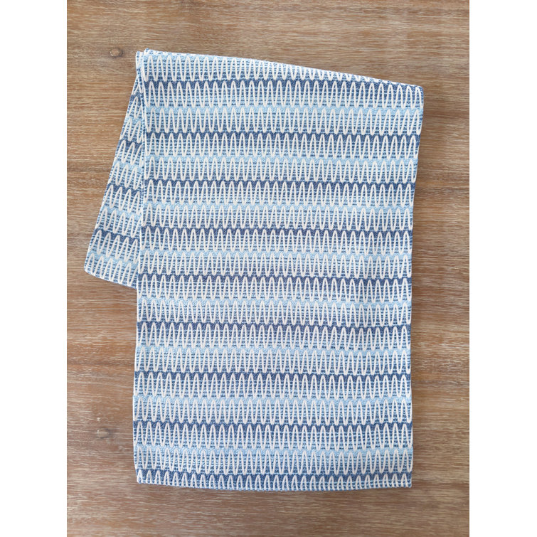 Anaya Blue Patterned Plastic Indoor Outdoor Table Runner