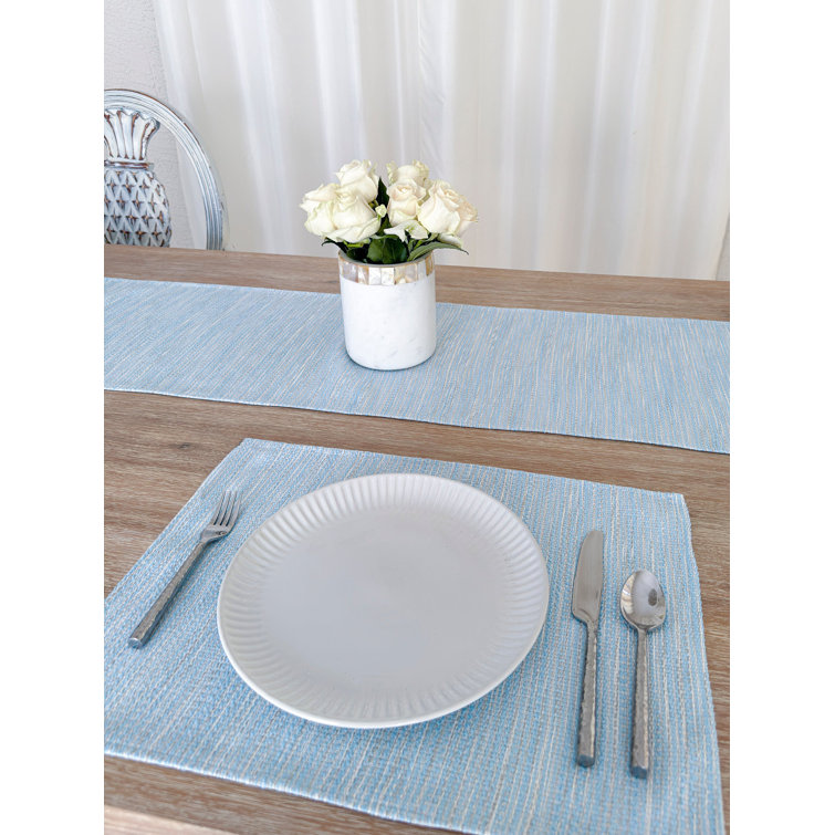 Anaya Blue Acrylic Indoor Outdoor Rectangle Placemat