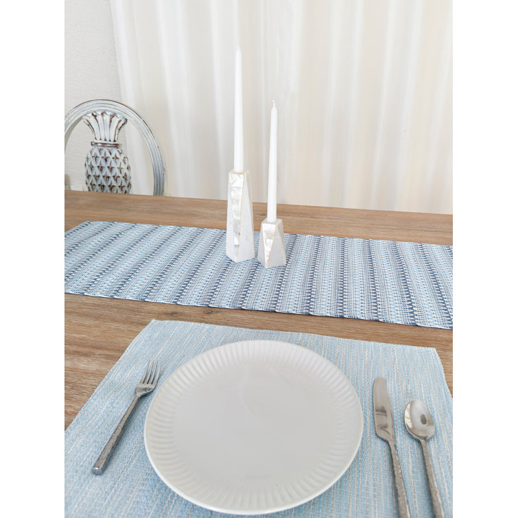 Anaya Blue Acrylic Indoor Outdoor Rectangle Placemat