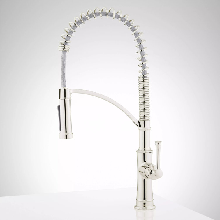 Polished Nickel Single Hole Pull Down Kitchen Faucet