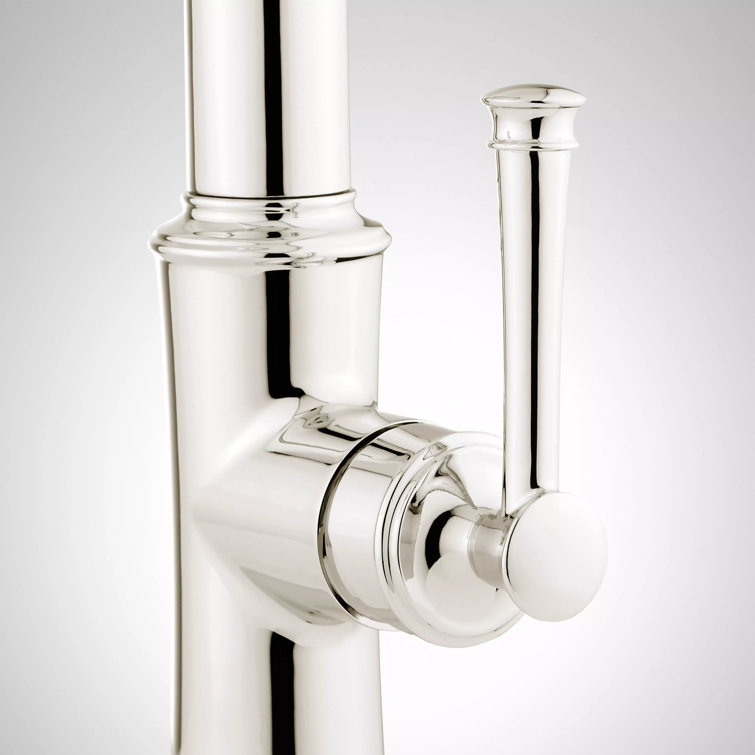 Polished Nickel Single Hole Pull Down Kitchen Faucet