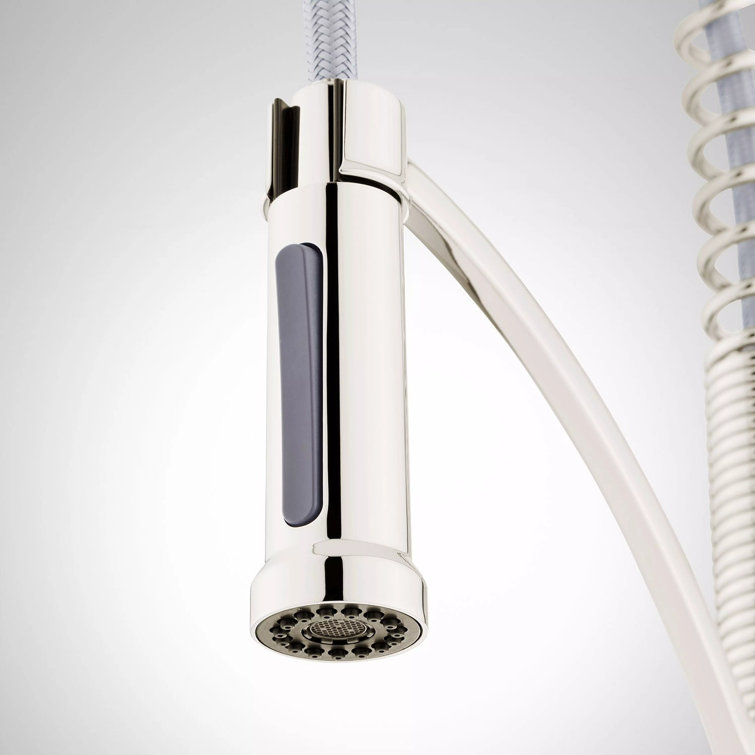 Polished Nickel Single Hole Pull Down Kitchen Faucet