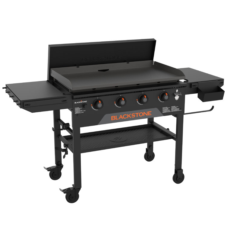 Blackstone 36" Black Omnivore Griddle with Hard Cover and Side Shelf