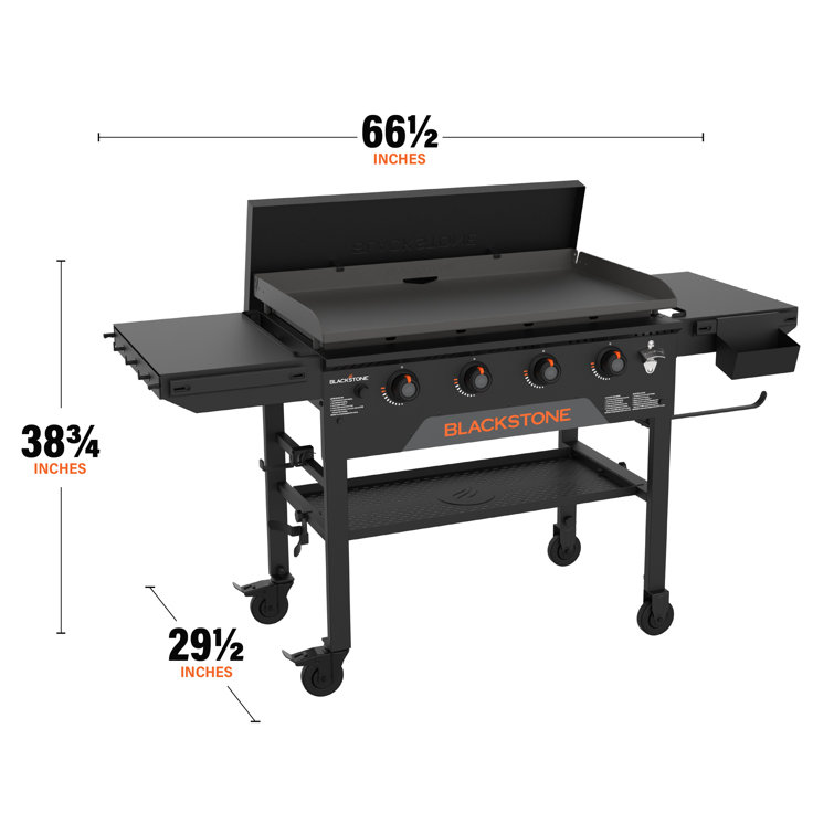 Blackstone 36" Black Omnivore Griddle with Hard Cover and Side Shelf