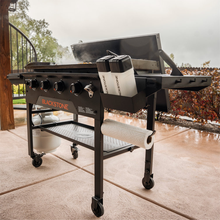 Blackstone 36" Black Omnivore Griddle with Hard Cover and Side Shelf