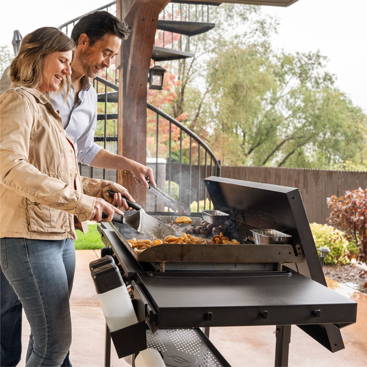 Blackstone 36" Black Omnivore Griddle with Hard Cover and Side Shelf