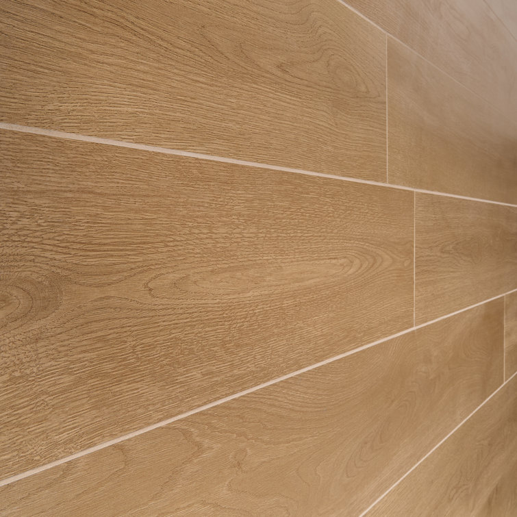 Pale Wood Look Matte Large Format Porcelain Tile