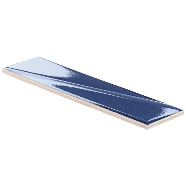 Azure Blue Glossy Ceramic 3x12 Subway Wall Tile