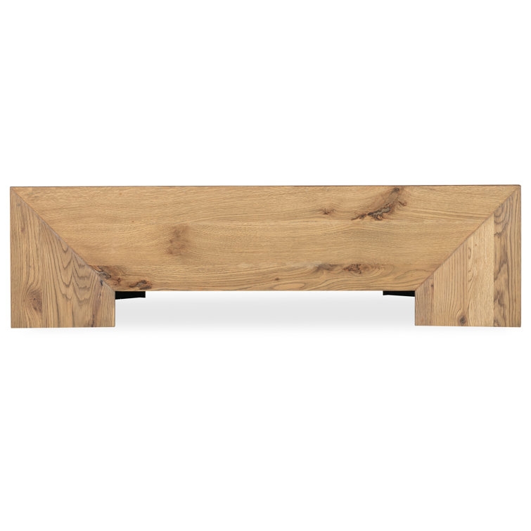 Natural Oak Square Solid Wood Coffee Table