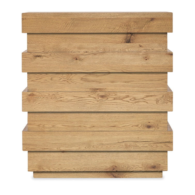 Brent Dark Oak Stepped Square Side Table