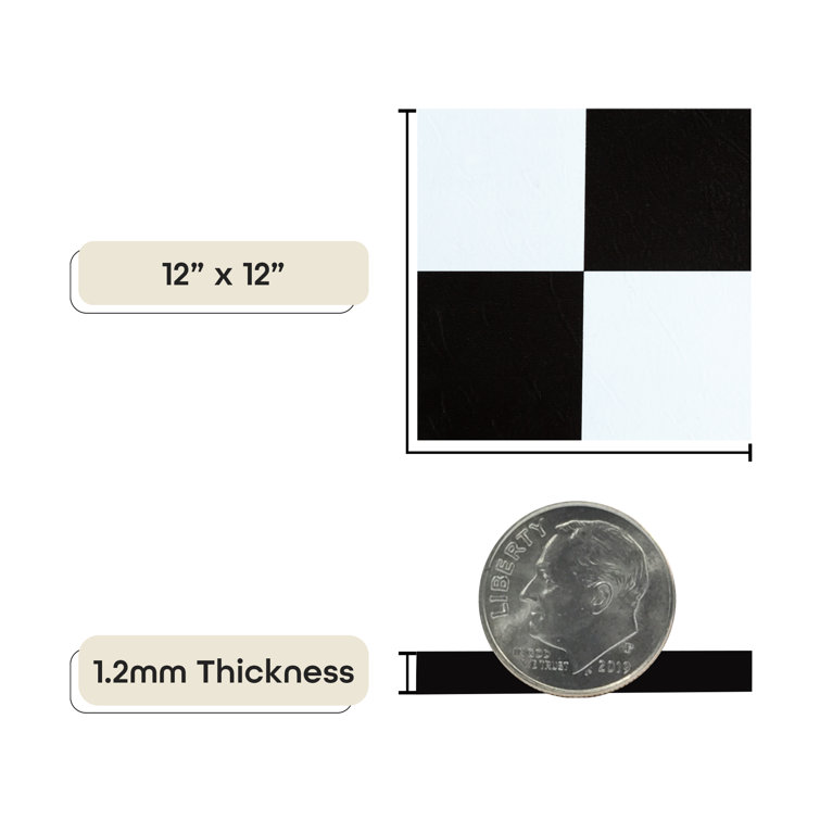 Sterling Black and White Self-Adhesive Vinyl Floor Tiles