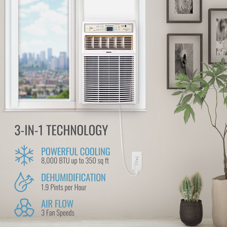 Keystone 8000 BTU White Energy Star Window Air Conditioner with Remote
