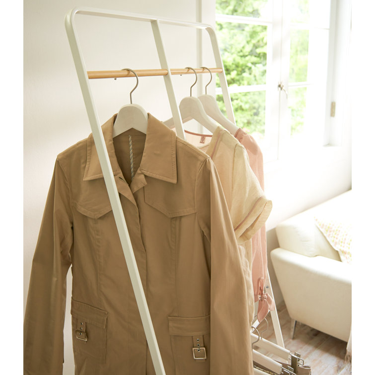 White 2-Level Coat Rack with Umbrella Stand