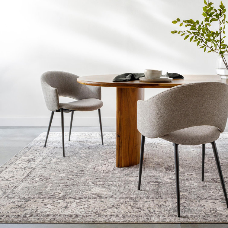 Elle Light Gray and Beige Rectangular Polyester Area Rug