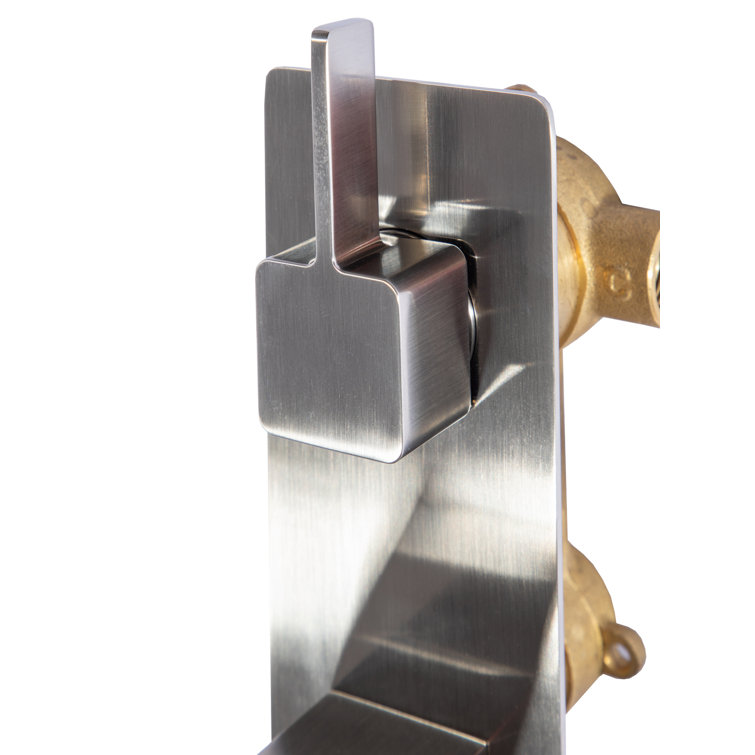 Brushed Nickel Wall-Mounted Waterfall Bathroom Faucet