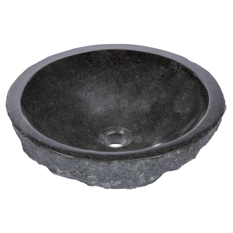 Eden Black and Gray Stone Circular Bathroom Sink