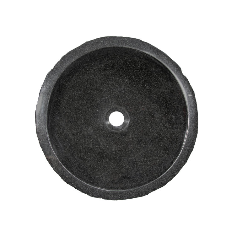 Eden Black and Gray Stone Circular Bathroom Sink