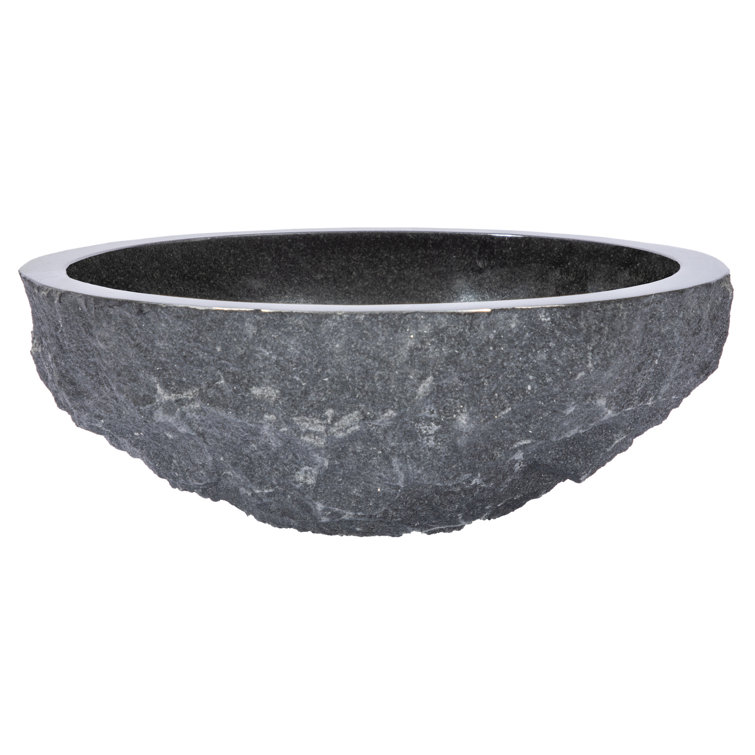 Eden Black and Gray Stone Circular Bathroom Sink