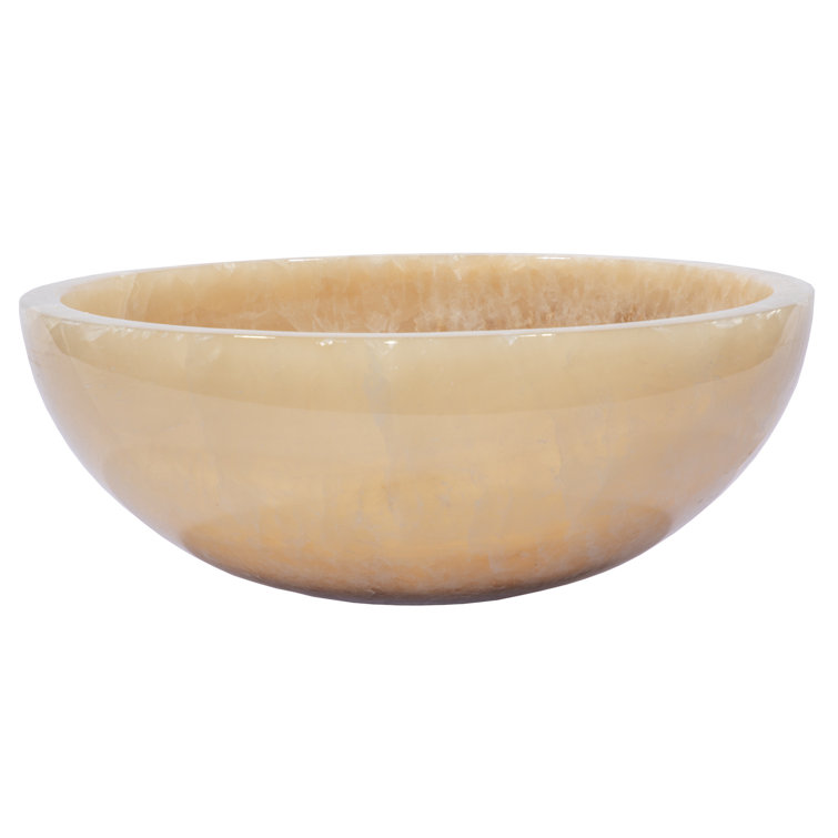 16.5'' Off-White Jurassic Onyx Round Vessel Sink