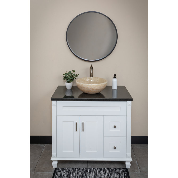 16.5'' Off-White Jurassic Onyx Round Vessel Sink