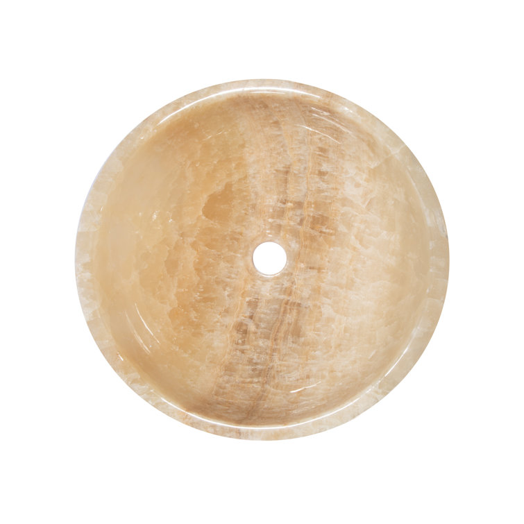 16.5'' Off-White Jurassic Onyx Round Vessel Sink