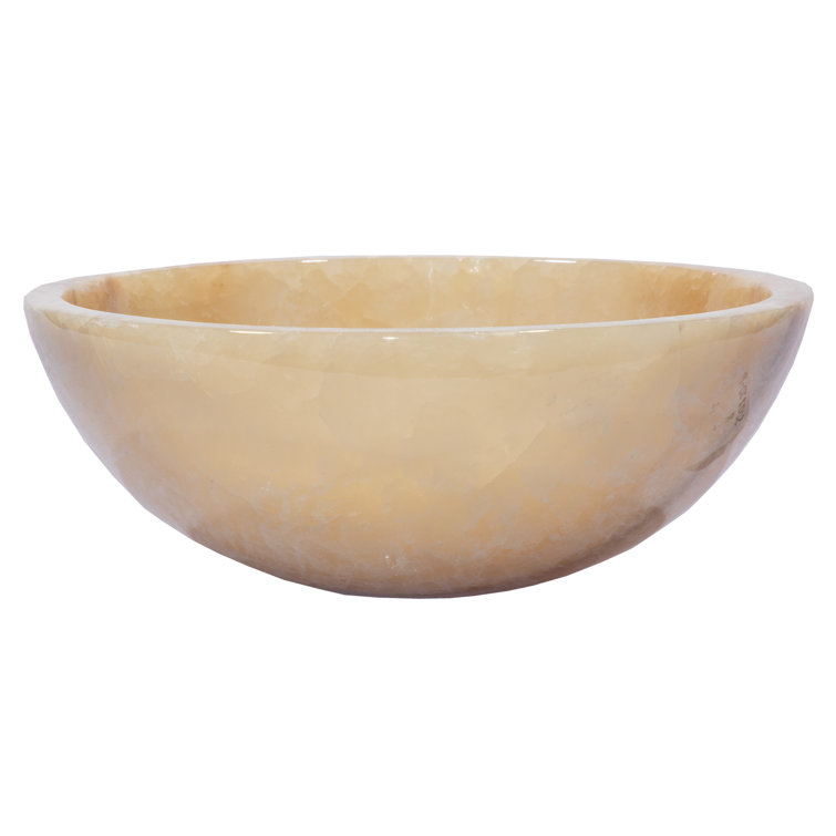 16.5'' Off-White Jurassic Onyx Round Vessel Sink