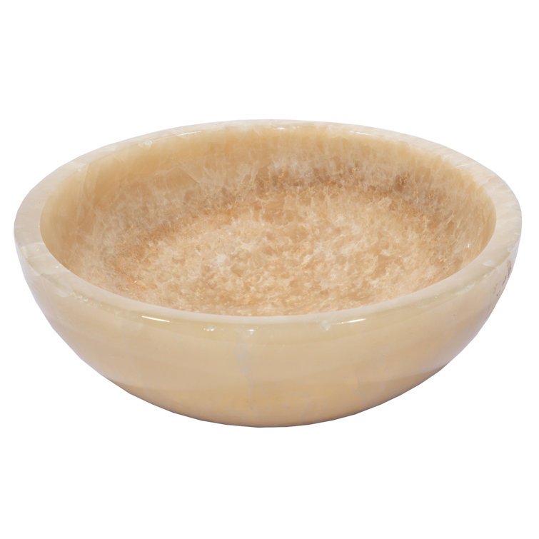 16.5'' Off-White Jurassic Onyx Round Vessel Sink