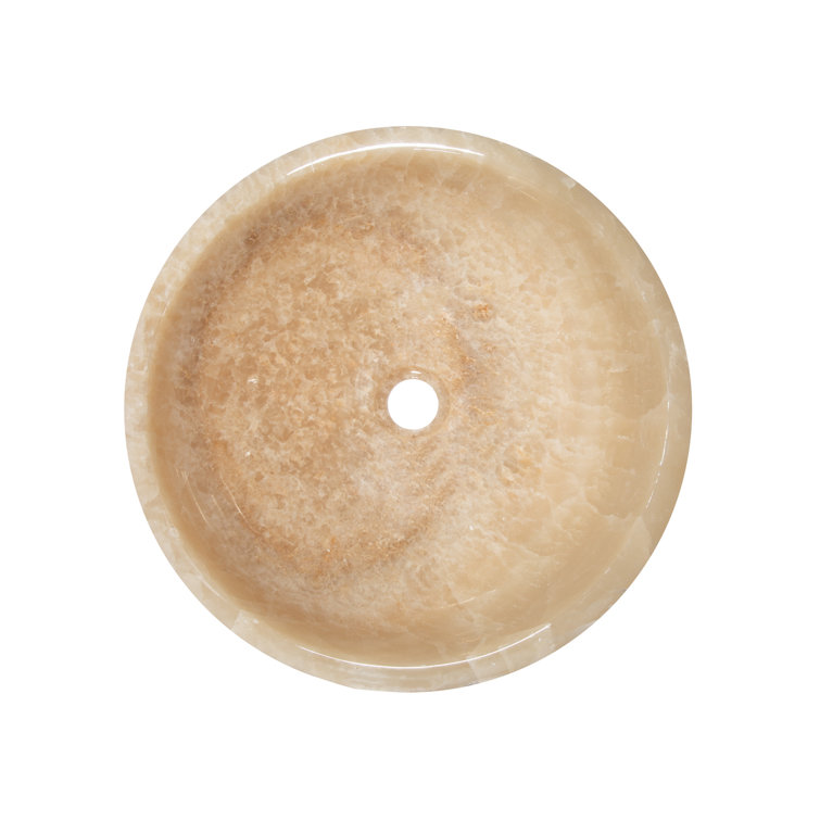 16.5'' Off-White Jurassic Onyx Round Vessel Sink