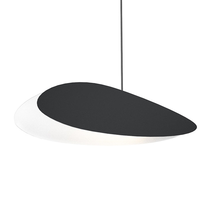Satin Black 16" LED Indoor/Outdoor Pendant Light