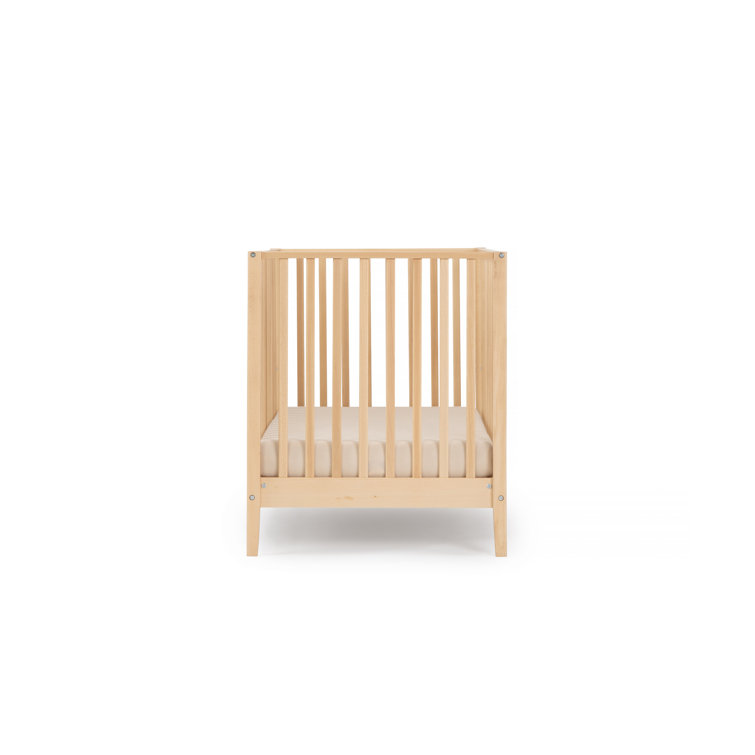 Natural Beechwood 3-in-1 Convertible Crib with Adjustable Height
