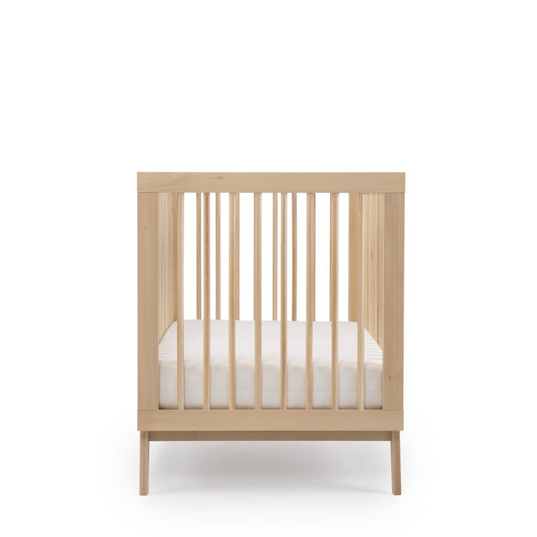 Natural Beechwood 3-in-1 Convertible Crib with Adjustable Height