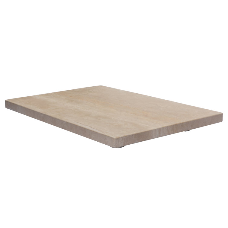 Honed Beige Travertine Rectangular Infinity Pool Vessel Sink