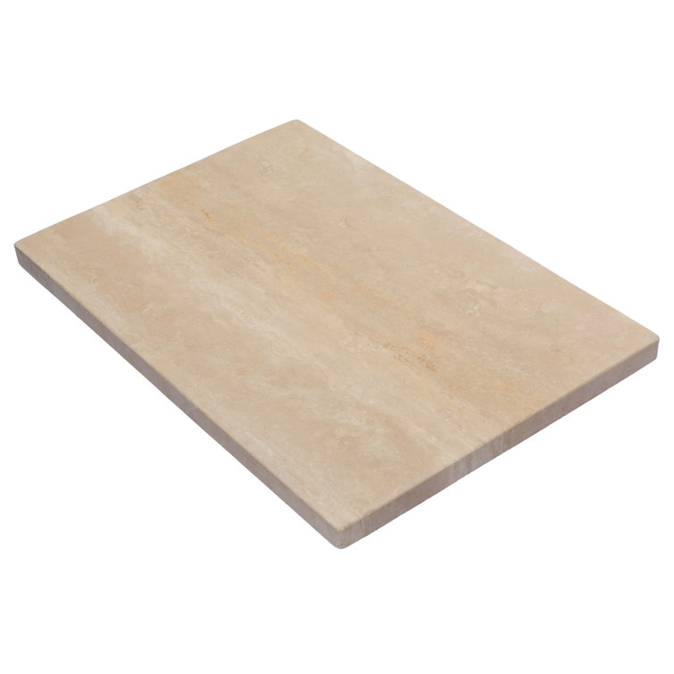 Honed Beige Travertine Rectangular Infinity Pool Vessel Sink