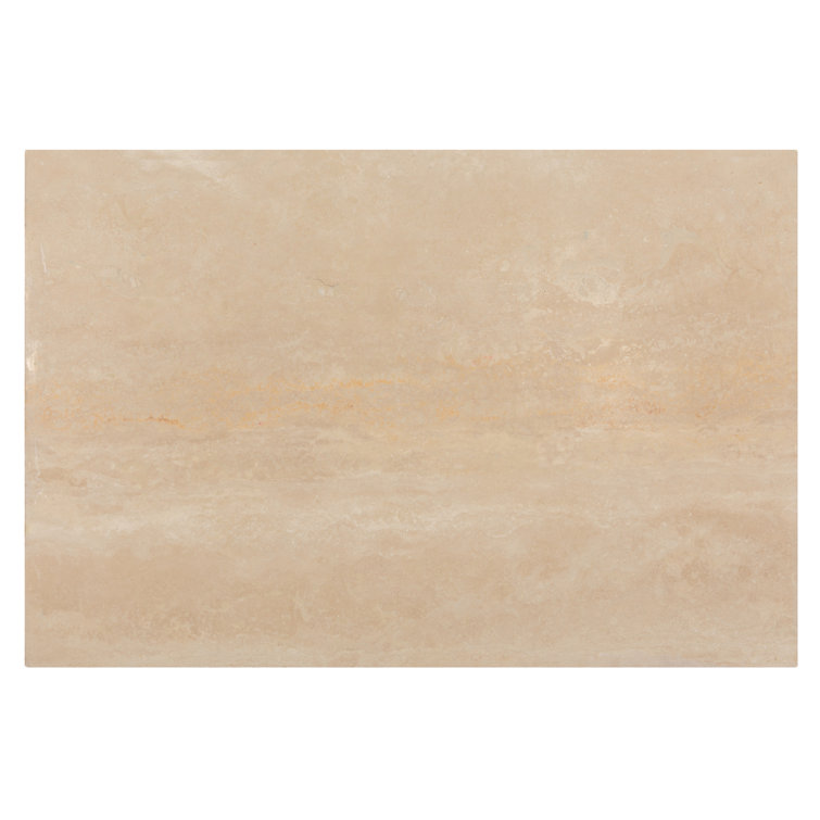 Honed Beige Travertine Rectangular Infinity Pool Vessel Sink
