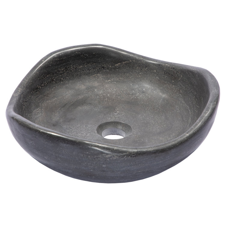 Eden 16'' Black Stone Freeform Vessel Sink