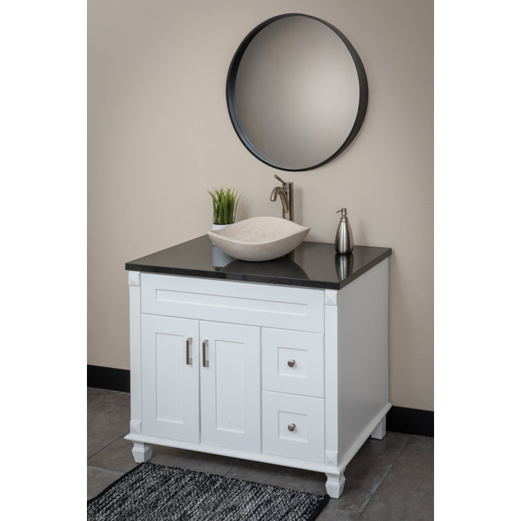 Eden Beige Stone Curved Rim Bathroom Sink