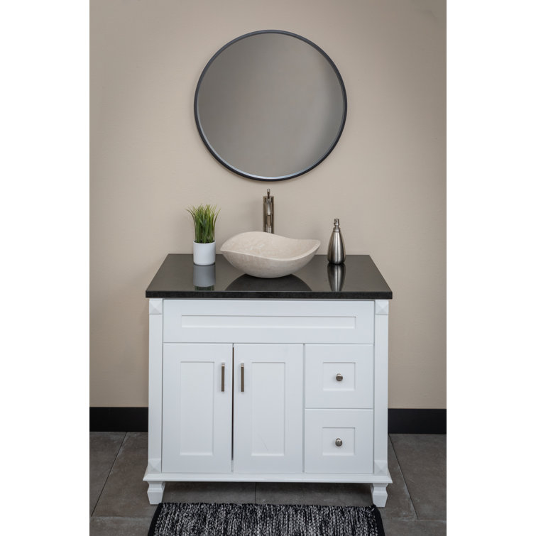 Eden Beige Stone Curved Rim Bathroom Sink