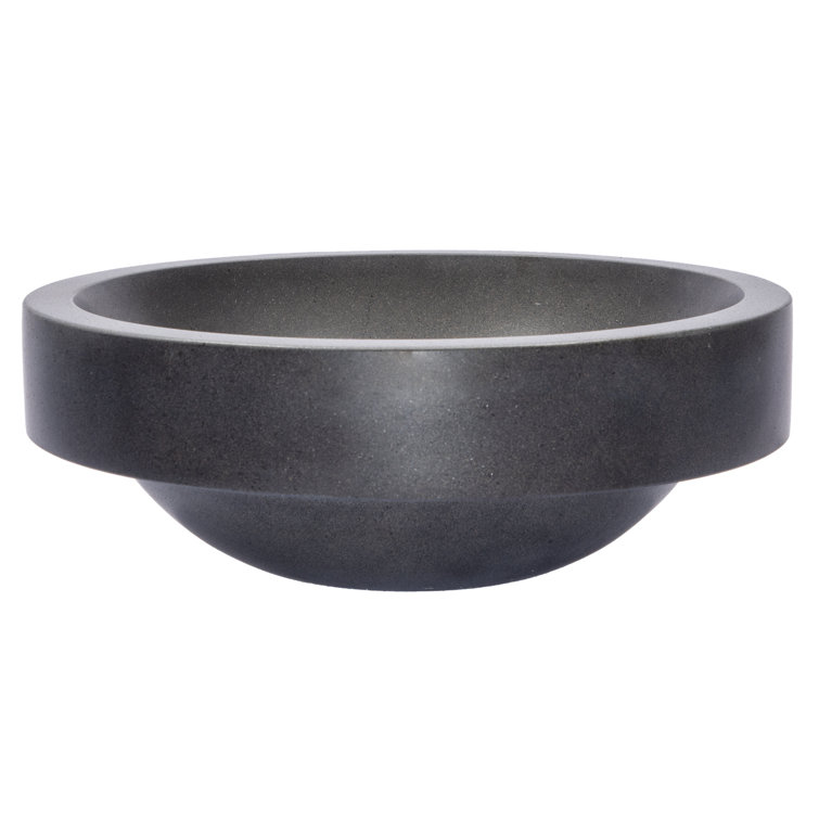 Eden 17'' Black Lava Stone Undermount Circular Sink
