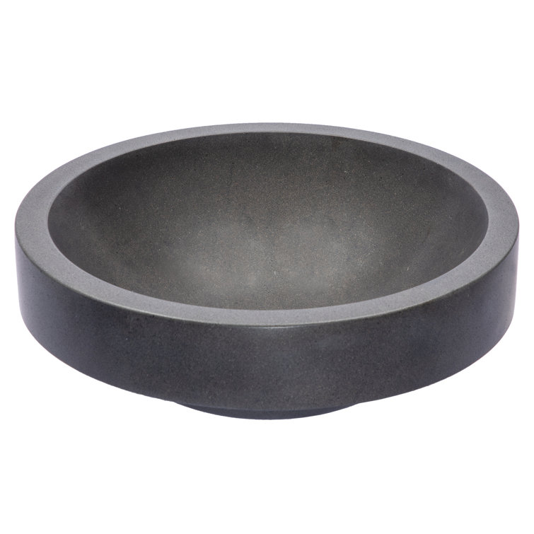 Eden 17'' Black Lava Stone Undermount Circular Sink