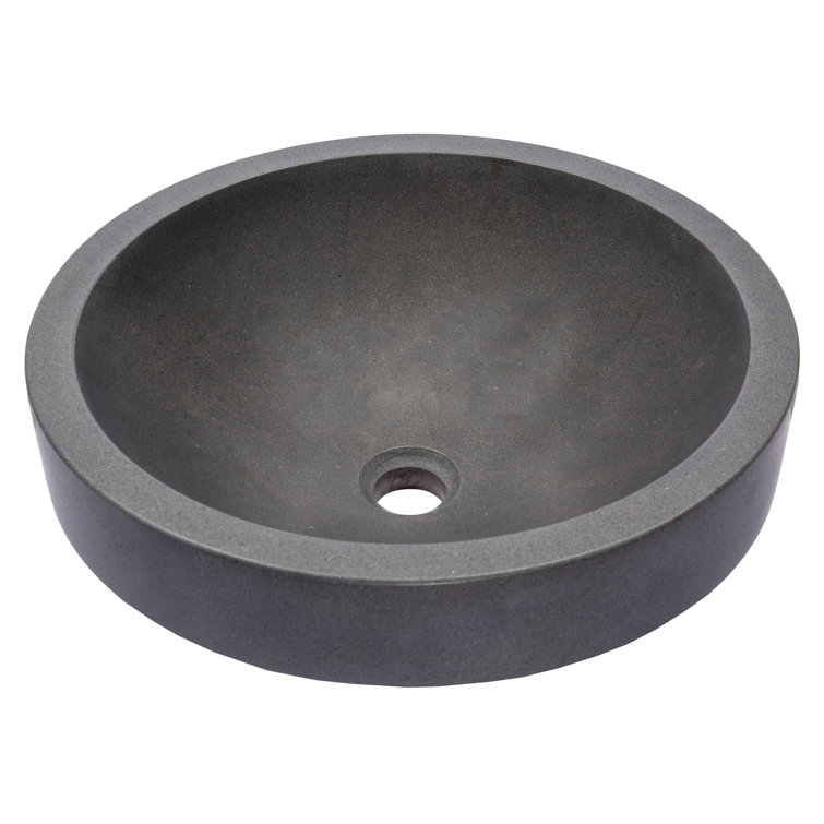 Eden 17'' Black Lava Stone Undermount Circular Sink