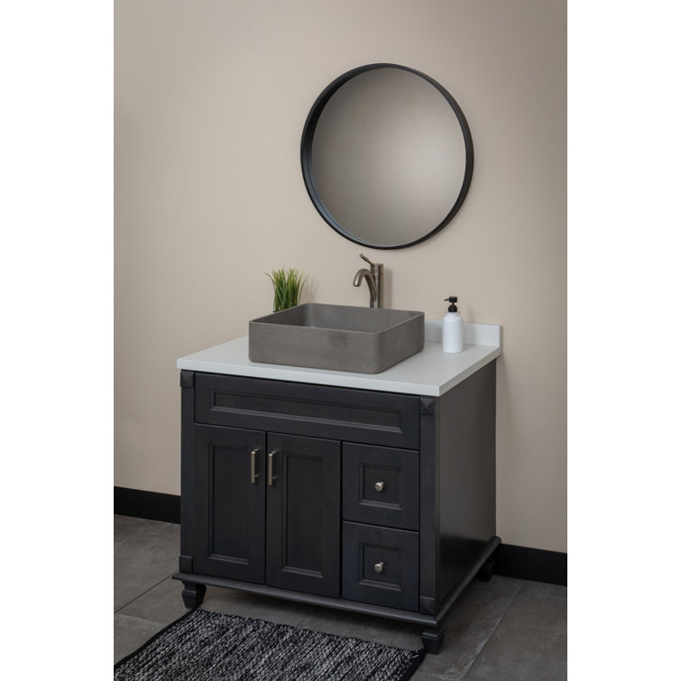 Molly Gray Marble Rectangular Wall-Mount Bathroom Sink