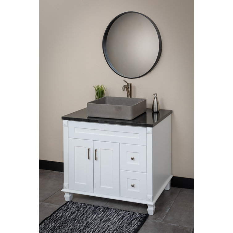 Molly Gray Marble Rectangular Wall-Mount Bathroom Sink