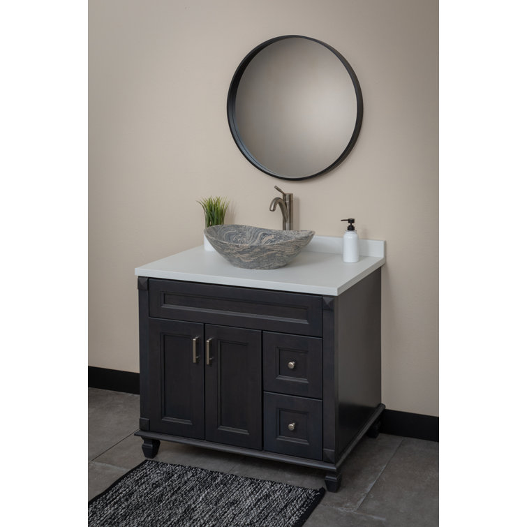 Juparana Granite 20'' Oval Vessel Bathroom Sink
