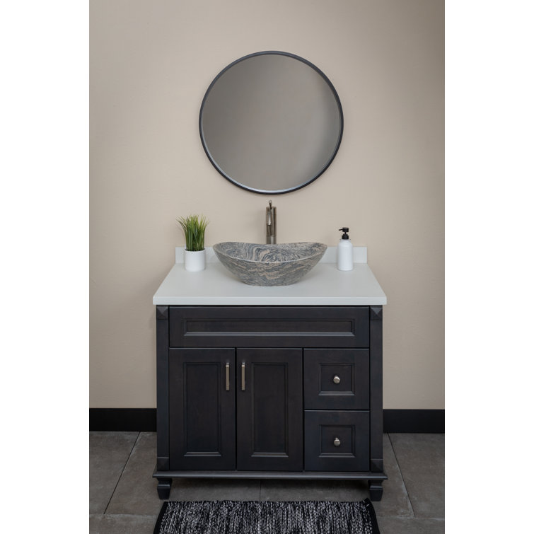 Juparana Granite 20'' Oval Vessel Bathroom Sink