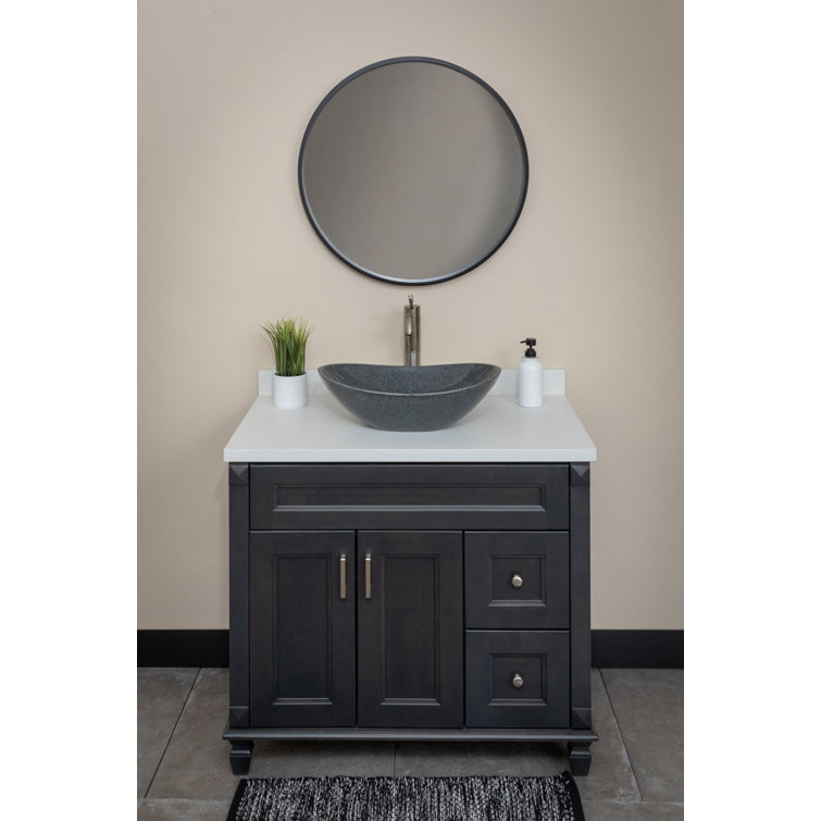 Sesame Gray Granite 20'' Canoe Vessel Sink