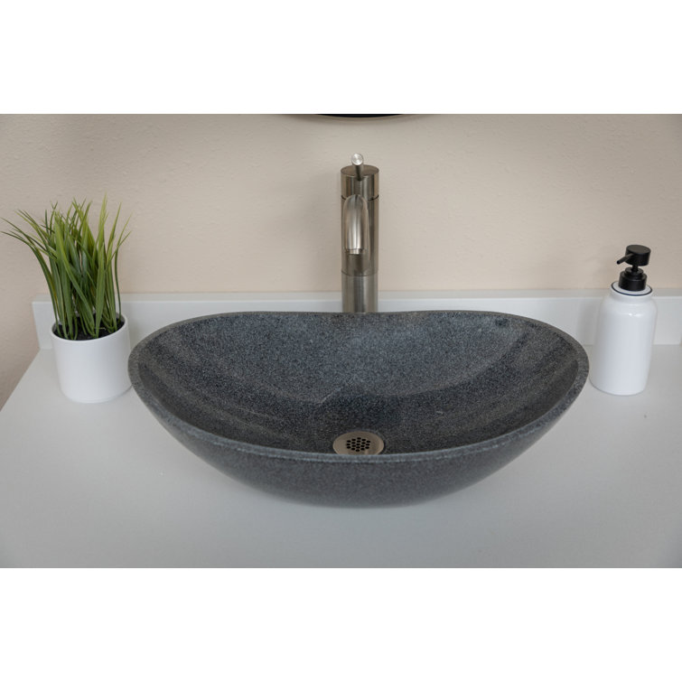 Sesame Gray Granite 20'' Canoe Vessel Sink